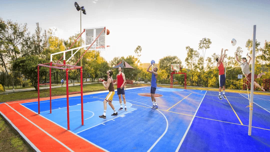 Cancha de fútbol y básquet